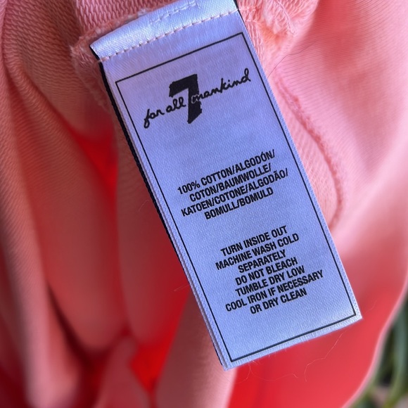 7 for all mankind balloon sleeve sweatshirt pink size small EUC - Picture 7 of 7